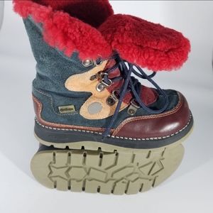 Antilopa Toddler Boys 28 Suede and Sheepskin Fleece Lined Boots *Note Scuffs